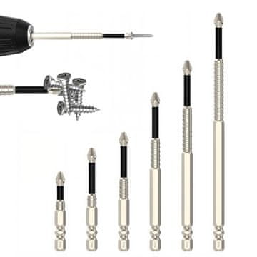 Vixson Visokokvalitetni magnetski nastavci za odvijač 6 kom, protuklizni set | SETDRILL