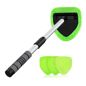 JOIRIDE® Podesivi čistač vjetrobranskog stakla s mikrofibrom, zakretna glava 180°, teleskopska drška | MICROLINKA