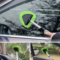 JOIRIDE® Podesivi čistač vjetrobranskog stakla s mikrofibrom, zakretna glava 180°, teleskopska drška | MICROLINKA