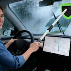 JOIRIDE® Podesivi čistač vjetrobranskog stakla s mikrofibrom, zakretna glava 180°, teleskopska drška | MICROLINKA