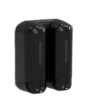 SAPHO Dvostruki Dozator Tekućeg Sapuna SHOWER SMALL, 2x170ml, Crna, MARPLAST