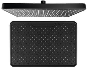 SAPHO Kvadratna Crna Mat Tuš Glava - Silikonske Mlaznice, ABS, 205x305mm