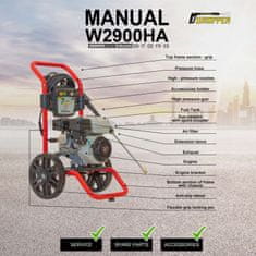 Waspper W2900HA visokotlačni perač, Honda, 213 bar/3.100 PSI