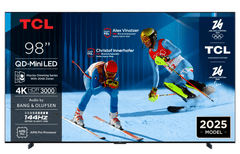 TCL 98C71K TV, 249 cm (98), 4K QD-Mini LED HDR Premium, Google TV, 144Hz, Bang &amp; Olufsen zvuk