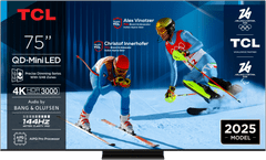 TCL 75C71K TV, 190 cm (75), 4K QD-Mini LED HDR Premium, Google TV, 144Hz, Bang &amp; Olufsen zvuk