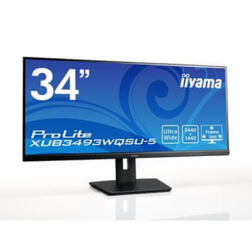 iiyama  XUB3493WQSU-B6 86,36cm 34Zoll UW IPS-panel 3440x1440 120Hz 21:9 400cdm 1000:1 1ms