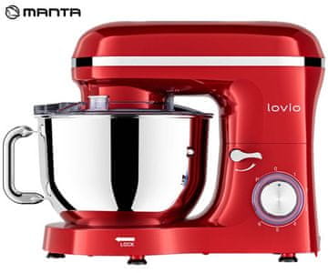 Manta Lovio LVSTM01 ChefAssistant multipraktik, 6,2 L, nehrđajući čelik, 1900 W, crveni (baršunasto crveni) + pribor