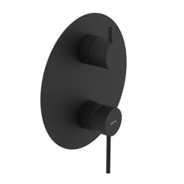 SAPHO ULTRAMIX podžbukna crna mat tuš miješalica, 3 izlaza, rotacijski preklopnik