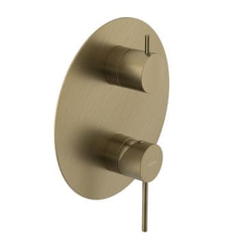 SAPHO ULTRASAN Ugradbena Zlatna Mat Tuš Baterija s Rotacijskim Prekidačem, 2 Izlaza