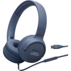 Slušalice TUNE 520C, USB-C, Hi-Res, plave (JBLT520CBLU)