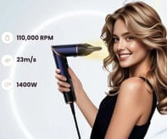 Manta Lovio LVHS001 AirStyle 8u1 stilizator za kosu, 3 brzine, 4 temperature, 1400 W, tamnoplava + pribor