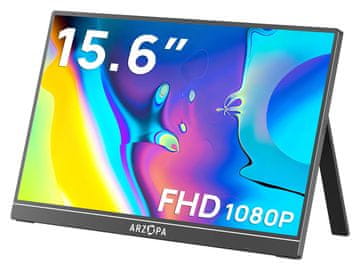 Arzopa Prijenosni monitor A1 40 cm (15,6"), FHD, IPS, 60 Hz, mHDMI, USB-C, zvučnici (1001001206)