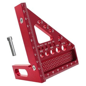 Vixson Precizni 3D stolarski kutnik za označavanje i centriranje, aluminij, s mjernim oznakama | MARKSQU