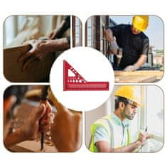 Vixson Precizni 3D stolarski kutnik za označavanje i centriranje, aluminij, s mjernim oznakama | MARKSQU