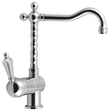 SAPHO KIRKÉ CRYSTAL slavina s kristalnom ručkom, kromirana, retro dizajn