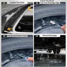 JOIRIDE® Fleksibilna četka za čišćenje odvoda 3 m (2 kom), najlon + čelik | D2RAINOVA