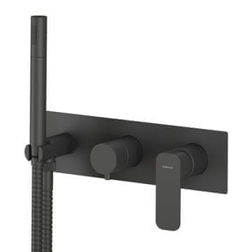 SAPHO SPY Ugradbena tuš/kada slavina s ručnim tušem, 2 izlaza, mat crna