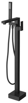 SAPHO Podna slavina za kadu CUBEMIX, mat crna, visina 1080 mm, mosazni materijal