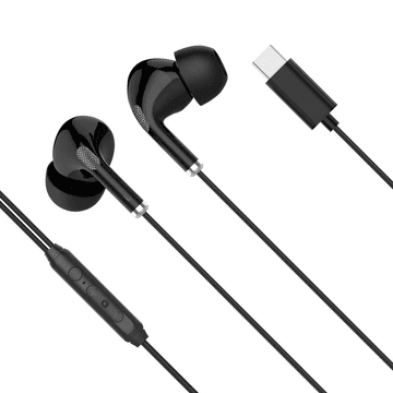 Krüger&Matz Žičane in-ear slušalice C1, mikrofon, USB-C, 120cm, crne