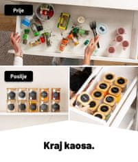 Deco Haus Četvrtaste posudice za začine s etiketama za začine – set od 10 komada – set posudica za začine s drvenim poklopcem, set staklenki za pohranu vaših začina, spremnici za začine – Spice jars