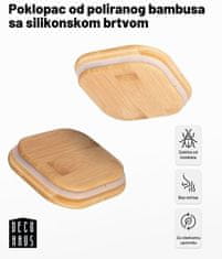 Deco Haus Četvrtaste posudice za začine s etiketama za začine – set od 10 komada – set posudica za začine s drvenim poklopcem, set staklenki za pohranu vaših začina, spremnici za začine – Spice jars