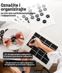 Deco Haus Posude za začine s poklopcem od nehrđajućeg čelika – Set od 12 kom – Različiti nastavci za posipanje, lijevak, četkica, etikete i kredna olovka – Savršeno za naše 2 police za začine – 120 ml