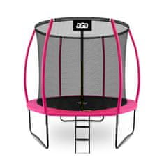 Aga SPORT EXCLUSIVE Trampolin 250 cm Ružičasta + zaštitna mreža + ljestve