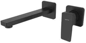 SAPHO TURSI ugradbena dvodijelna miješalica za umivaonik, mat crna