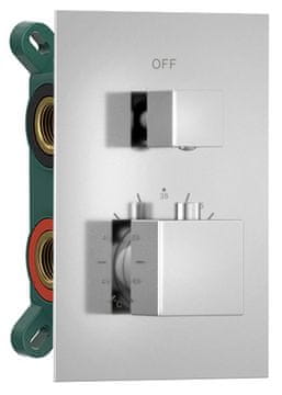 SAPHO Ugradbena termostatska tuš baterija, trostruki izlaz, kromirana, SAPHO LATUS