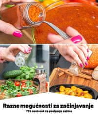 Deco Haus Komplet 36 staklenki za začine Deco Haus s poklopcima od nehrđajućeg čelika – naljepnice, lijevak, četkica, marker – staklenke za pohranu i doziranje 120 ml, 10,5 x 4,3 cm
