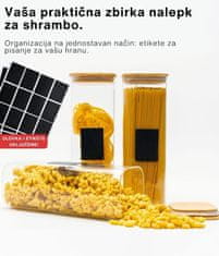 Deco Haus Komplet od 3 kvadratne staklene posude za pohranu za višekratnu upotrebu s poklopcem od bambusa – Posuda za kolačiće, tjesteninu, suhu hranu, žitarice, kavu – 28,5 cm visine, 10 cm širine