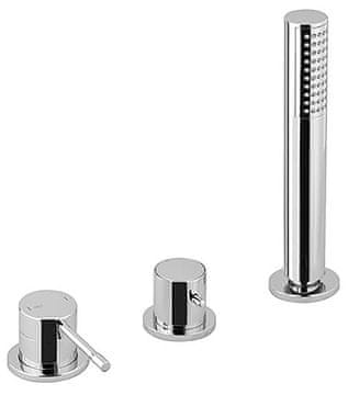 SAPHO BLUE Trodijelna miješalica za rub kade, krom