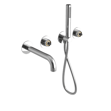 SAPHO ULTRAMIX podžbukna kada miješalica s izljevom i ručnim tušem, 2 izlaza, kromirana