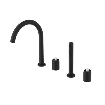 SAPHO Matirana crna četverodijelna slavina za kadu ULTRAMIX