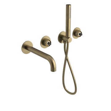 SAPHO ULTRAMIX ugradni set za kadu s izlivom i tušem, 2 izlaza, mat zlato