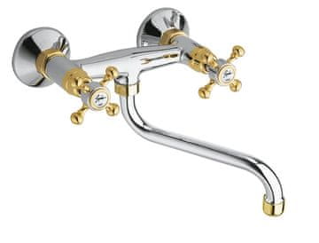 SAPHO ANTEA Zidna Slavina, Krom/Zlato Retro Dizajn