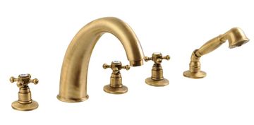 SAPHO ANTEA Petodijelna Baterija Za Rub Kade, Brončana, Retro Dizajn