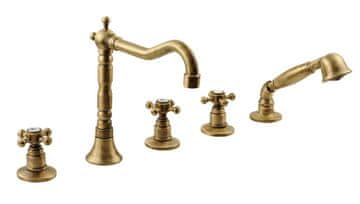 SAPHO ANTEA Petodijelna slavina za kadu s retro izljevom, bronca