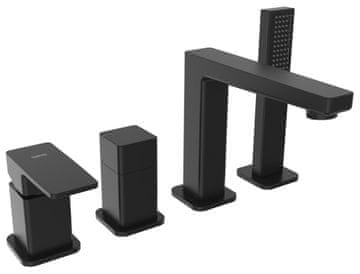 SAPHO TURSI Četveroelementna Slavina za Rub Kade, Mat Crna