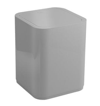 Gedy SEVENTY Preklopni Koš za Otpadke 8L, ABS Plastika, Siva Boja