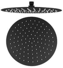 SAPHO SLIM crna mat tuš glava, kružni promjer 300mm, nehrđajući čelik