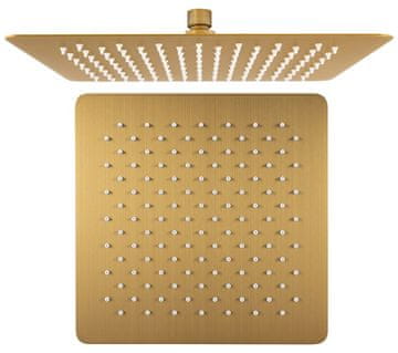 SAPHO SLIM Kvadratna Mat Zlatna Tuš Glava, 300x300mm