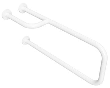 SAPHO SAPHO Lijeva Potporna Ručka za Osobe s Invaliditetom 760mm, Bijela Obojena Čelik