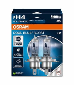Osram SET ŽARULJA HALOGEN H4 COOL BLUE BOOST 62193CBB-2HB 100/90W 12V P43T 2HB