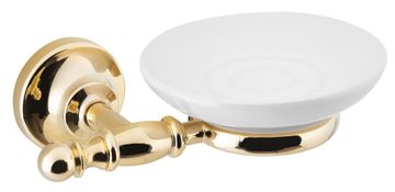 SAPHO PERLA keramička posuda za sapun, zlatna završnica