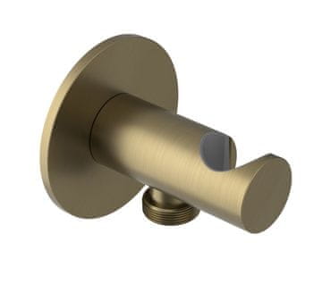 SAPHO Fiksirani okrugli držač slavine s izlazom, matirano zlato