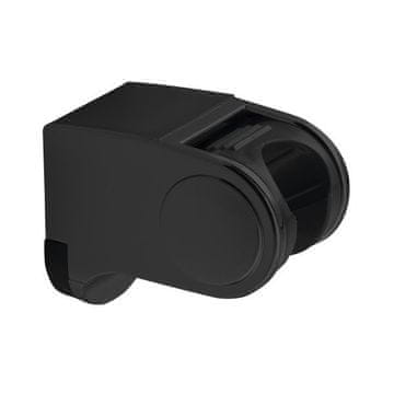 AQUALINE Nastavljivi držač za tuš, crni mat, ABS plastika