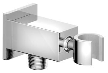 SAPHO Otočni Kvadratični Držač Tuša s Izvodom, Krom, 50x50x109mm