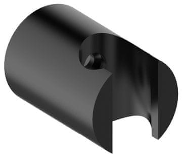 SAPHO Mat crni okrugli držač za tuš, zidna montaža 30mm