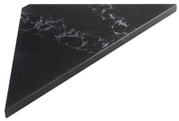 SAPHO Crni Kutni Regali Rockstone ABELINE 250x250mm, Montaža Bez Bušenja